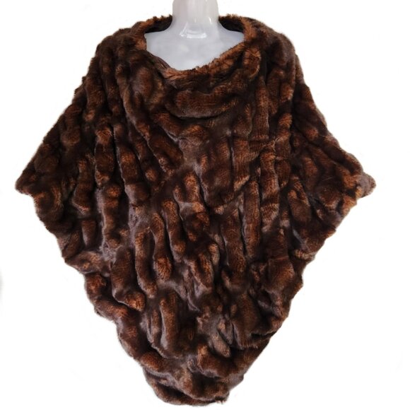 NWT Donna Salyer's Fabulous Faux Fur Poncho O/S - Picture 3 of 6